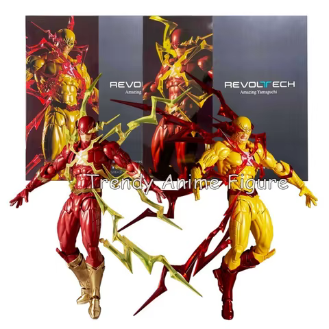Revoltech Amazing Yamaguchi Flash Action Figure Movable 17cm Flashpoint Model Kaiyodo Flash Figures Toy Collection Holiday Gifts 6 best sales the flash figure - №2