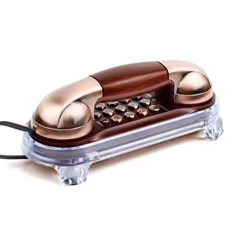 Small Size Trimline Corded Phone Antique Mini Retro Wall Mounted Telephone with Light, Old Fashion Classic Vintage Telephone 12 best sales vintage telephone - №4
