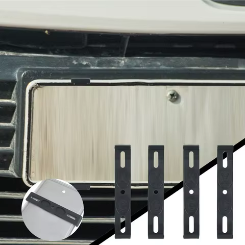 License Plate Holder 4PCS Weather-Proof Frameless License Plate Frame Car Tag Frame for Front and Rear Car Tags Car Accessories 8 best sales ticket to ride board game - №5