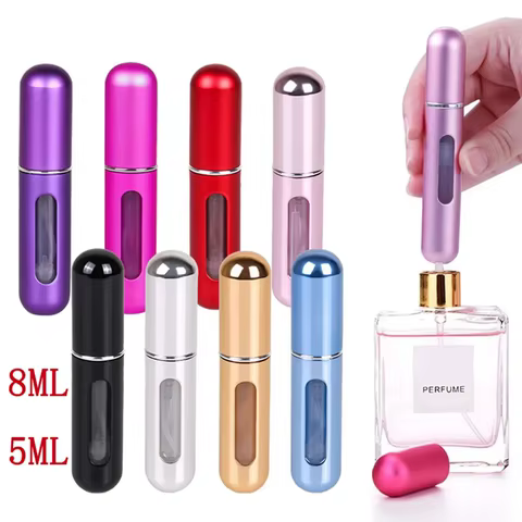 Refillable Mini Perfume Bottle Portable Cosmetic Bottle Spray Bottle Atomizer Spray Container Travel Refillable Bottles 8ml /5ml 8 best sales tiny containers - №6