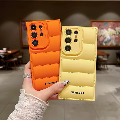 Official Soft Down Jacket Case Samsung Galaxy S25 S24 S23 Ultra S22 Plus S24 S21 FE Note 20 A54 A55 A25 A15 A32 Protect Cover 6 best sales samsung official store - №5