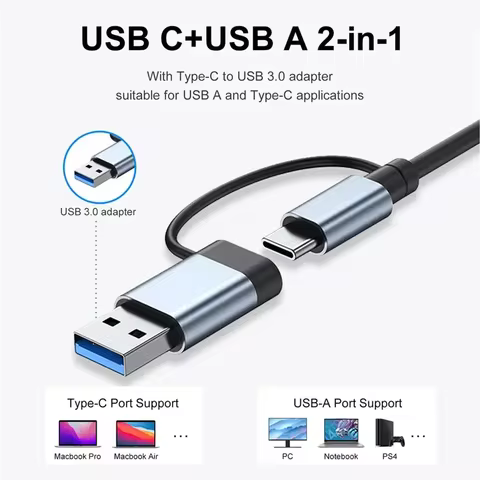 8 In 1 Port USB C Expander USB 3 Hub Type C Splitter Type C Dock Multiport Adapter USB Expander For Xiaomi Phone Tablet 6 best sales lenovo keyboard - №4