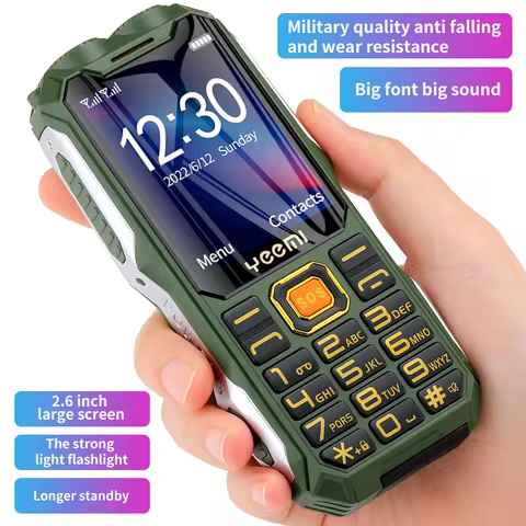 Q8 GSM 2G Rugged Mobile Phone Big Battery Double Flashlight 2.4inch HD Screen Dual Sim Large Button Cheap Cellphone For Elderly 10 best sales qin 1s 4g - №9