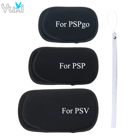 YuXi For PSP 1000 2000 3000 Soft Protective Carrying Storage Bag Pouch Case with Hand Wrist Lanyard For PSV PSP Go Console 8 best sales psp go clear shell - №2