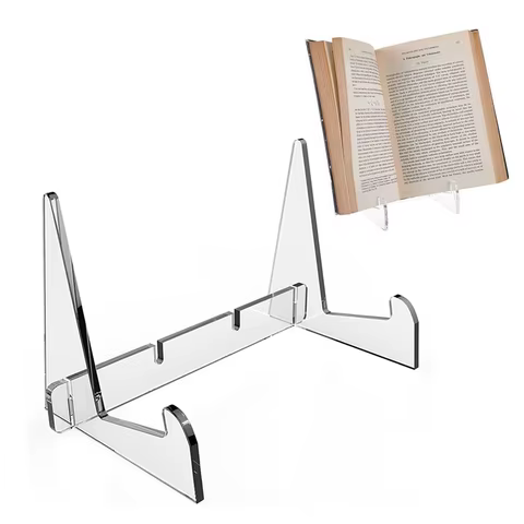 Acrylic Book Display Stand Magazine Comic Easel Rack Transparent Vinyl Record Phone Tablet Holder Books Collection Stand 8 best sales record stand - №8