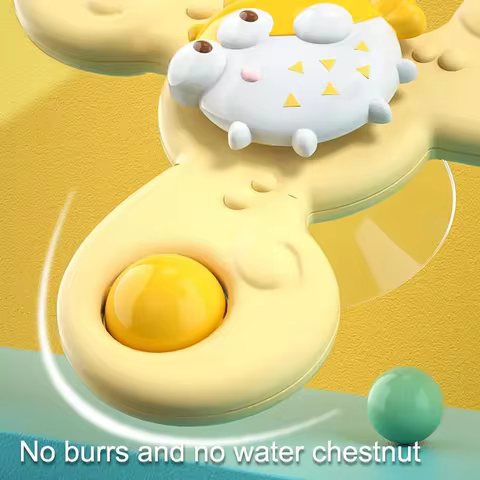 Montessoris Baby Spin Top Bath Toys For Boy Children Bathing Sucker Spinner Suction Cup Toy For Kids 2To4 Years Rattles Teether 8 best sales bath doll - №3