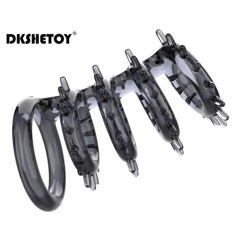 Spike Cock Ring sex toy for men delay ejaculation penis sleeve Lasting cocking Sex Delayed Cock Penis Enlargement adult supplies 8 best sales spiked penis ring - №4