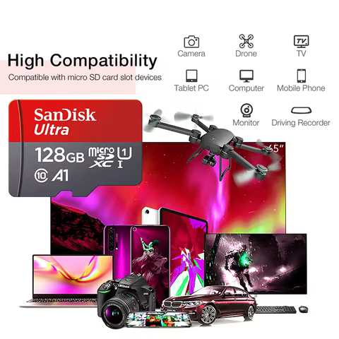 Ultra microsd 128GB 32GB 64GB 256GB 512GB A1 Micro SD Card SD TF Flash Card Memory Card Class 10 for Phone 10 best sales slme - №2