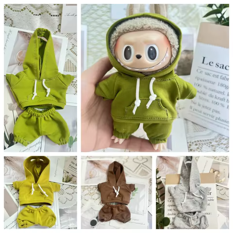 EXO 1/12 Doll LABUBU Hoodie Set Suitable for 15cm Ropa Labubu Doll Toys Casual Sports Hoodies 12 best sales doll hoodie - №9