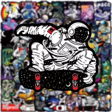 10/30/50PCS Outer Space Astronaut Stickers Aesthetic Cartoon Decal DIY Skateboard Motorcycle Luggage Waterproof Cool Sticker Toy 12 best sales odst - №3