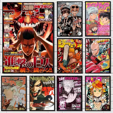 Anime Collection Attack On Titan One Punch Man Poster HD art sticky wall waterproof home living room bedroom bar aesthetic 8 best sales one punch man poster - №8