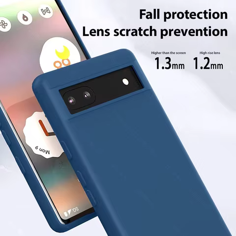 Luxury Original Liquid Silicone Phone Cases For Google Pixel 8 6 7 Pro 6A 7A Case For Google Pixel 8 7 Pro Shockproof Soft Cover 10 best sales asus zenfone 8 - №6