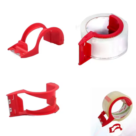 Adhesive Tape Dispenser Tape Cutter Simple Box Sealing Machine Tape Holder Convenient Iron Tooth Plastic Packing Tape Seat 48mm 12 best sales large tape dispenser - №11