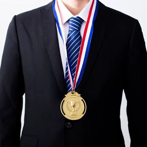 Winner Reward Gold Silver Bronze Award Medal with Neck Ribbon 1st 2nd 3rd Prize Medal for Sport Competition Prize Medal Souvenir 8 best sales medals - №8