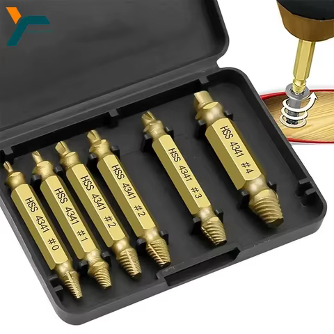 Damaged Screw Extractor Set HSS Drill Bit Stripped Broken Remover Small Easily Quickly Take Out Kit Easy Demolition Power Tools 10 best sales strawberry nails - №5