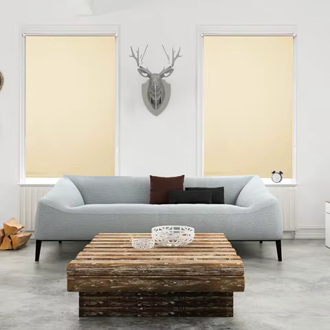 Blackout Roller Blind Thermal Roller Blind No Drilling Required Side Pull Sun Protection Opaque Privacy for Windows Doors 8 best sales roller blinds for windows - №2