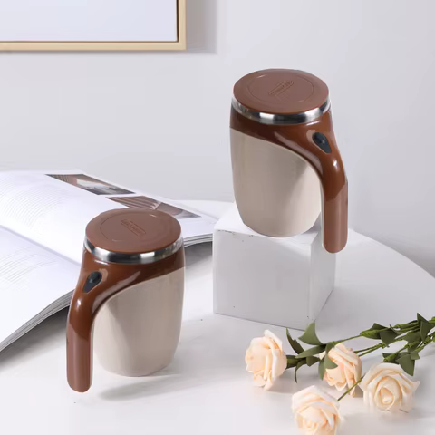 Lazy Coffee Stirring Cup Auto Stirring Cup Magnetic Rotating Electric Milk Cup Mark Cup 304 Stainless Steel 8 best sales cup mixer - №1
