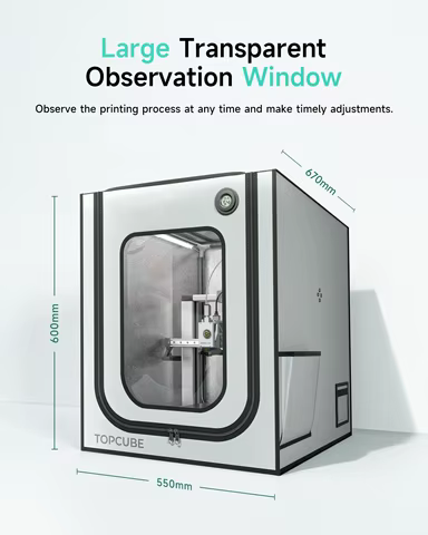 YOOPAI 3D printer Enclosure For Bambu lab A1/A1 mini 3D printer House Cover with LED light Constant Temperature Fireproof large 8 best sales 3d printer case - №3