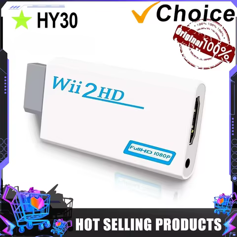 Wii To HDMI-Compatible Adapter Converter 3.5mm Audio For PC HDTV Monitor 1080P 720P Wii2 To HDMI-Compatible Converter Adapter 6 best sales wii hdmi converter - №5