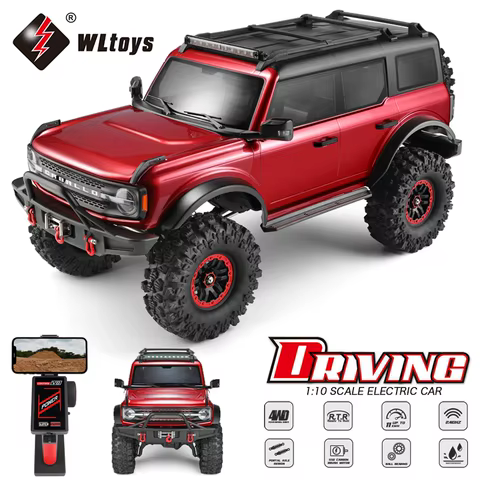WLtoys 104020 1/10 Professional RC Car Off Road 4x4 2.4G 4WD Remote Control Cars 45 Minutes Working Time Climbing Car Adult Toy 10 best sales rc car wltoys - №5
