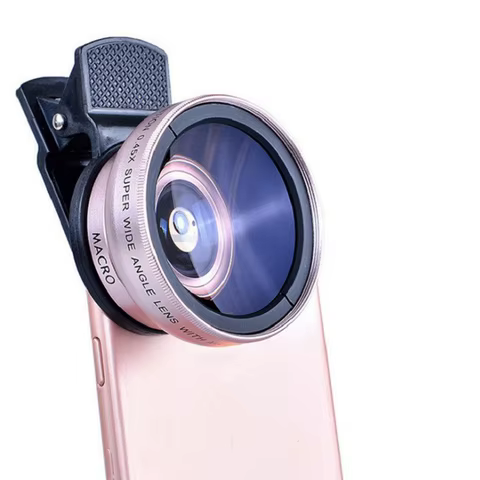 2 Functions Mobile Phone Lens 0.45X Wide Angle Len & 12.5X Macro HD Camera Lens Universal For iPhone Android Phone Smartphone 8 best sales palm angels glasses - №5