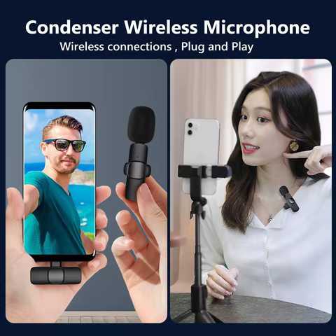 Type C Wireless Lavalier Microphone, Portable Audio Video Recording Mini Mic for Android Typec Live Broadcast Gaming Interview 6 best sales video maker - №1