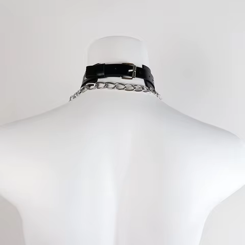Sexy Necklace Collar Leather Bdsm Cosplay Slave Heart Collars And Leash Set For Women Bondage Gothic Choker Bell Accessories 8 best sales bdsm neck - №3