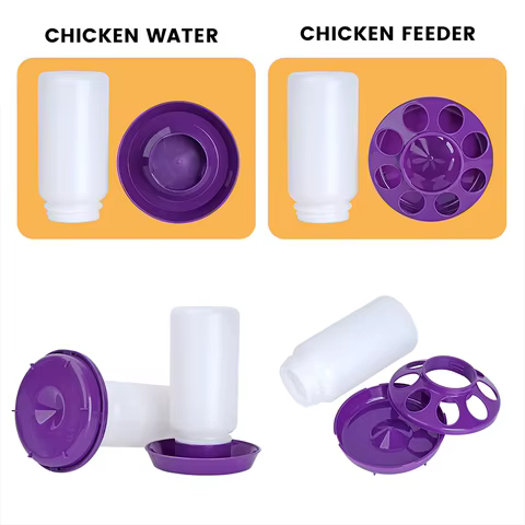 1L Chicken Feeder Bucket Water Fountain Automatic Chick Drinker Bucket Drinking Quail drinking Bird equipment Waterer 10 best sales chicken drinker - №9