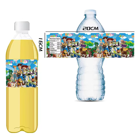 Toy Story Stickers Birthday Decor Blue Sky White Clouds Tableware Cup Bottle Stickers Labels For Baby Shower Kits Party Supplies 10 best sales blue label whisky - №4
