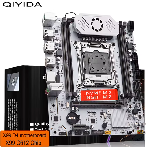 QIYIDA X99 motherboard D4 TPM2.0 LGA 2011 3 with M.2 slot Support X99 C612chip DDR4 Memory SATA3.0 USB3.0 PCI16X 12 best sales sony rx0 - №6