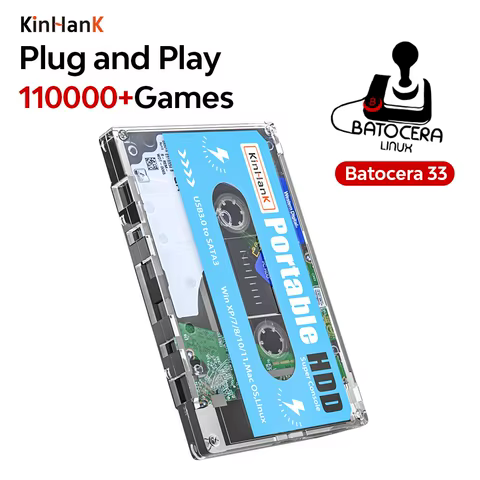KINHANK Super Console 500G Gaming HDD 100000 Video Games 70 Emulators For DC/MAME/SS/NAOMI/PS2/PS1 Plug and Play Batocera OS 8 best sales emulator game console - №8
