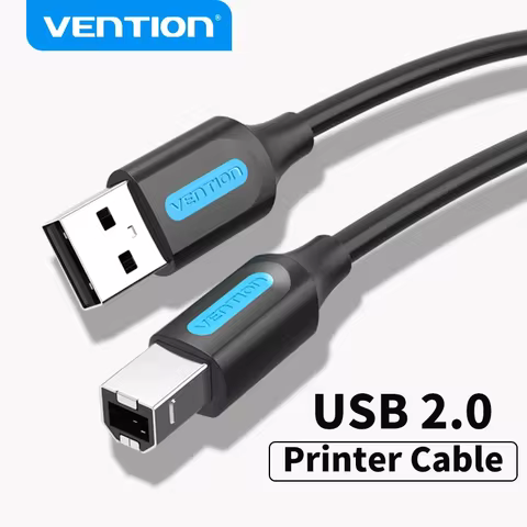 Vention USB Printer Cable USB Type B Male to A Male USB 2.0 Cable for Canon Epson HP ZJiang Label Printer USB 2.0 Printer Cable 6 best sales cable canon - №4