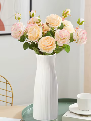 Home ins wind plastic vase living room fall-resistant simulation vase decoration Creative simple vase A model one 10 best sales fall decoration - №8