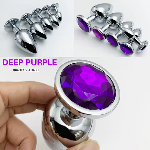 Metal Anal Plug Jewelry Base Beginner To Expert 5 Size Butt Plug,Adult Toys Tail Female/Male Dildos Sex Toys Couples Adults Game 12 best sales 1 m dildo - №3
