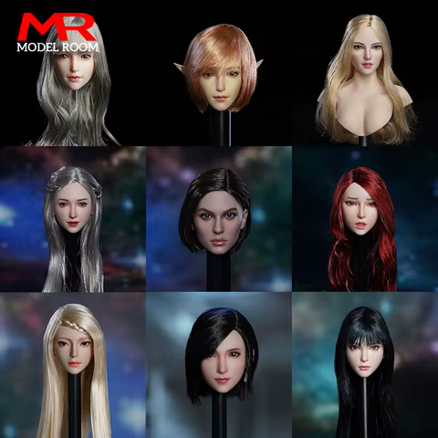 8 best sales 1 6 female head sculpt - №6