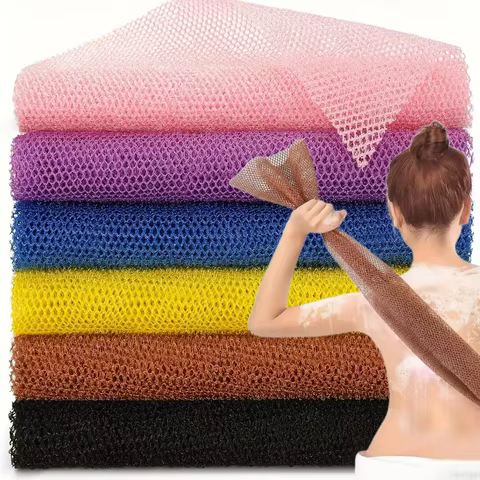 2pcs African Exfoliating Sponges Towel Mesh Bath Scrub Washcloth Double Side Wash Bath Loofah for Smooth Skin Back Shower Scrubb 12 best sales net sponge - №6