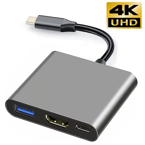 3 IN 1 USB HUB Male To Femal HDMI-compatible Adapter for PC Laptop Macbook USB 3.1 Type-C To USB 3.0 Charge Adapter Converter 8 best sales sg906 - №2