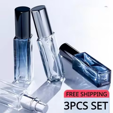 3pcs 5ml 10ml High Quality Perfume Spray Bottle Empty Glass Parfum Atomizer Travel Cosmetic Bottl Sample Vials Refillable Mini 10 best sales perfumes mini - №4