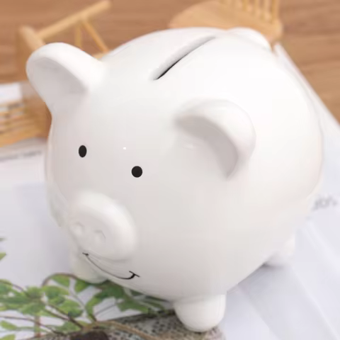2 Pcs Cute Ceramic Piggy Bank Cartoon Animal Money Saving Pot Decorative Coin Jar Child Money Storage Bank Gift For 12 best sales large ceramic piggy bank - №7