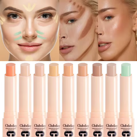 Orange Green Contour Concealer Stick Waterproof Matte Concealer Full Cover Acne Dark Circles Nude Foundation Makeup Corrector 12 best sales colour corrector - №9