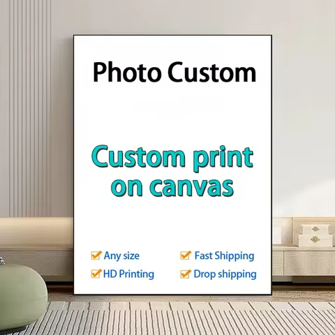 Custom Print on Canvas Paintings Wall Art Poster Pictures for Living Room Home Decor Waterproof Painting Customized Gifts 6 best sales texture painting - №6