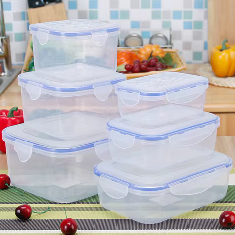 Plastic Lunch Box For Kids Bento Box Food Storage Container For School Office Worker Outdoor Picnic Snack Meal Microwave 6 Size 8 best sales meal - №6