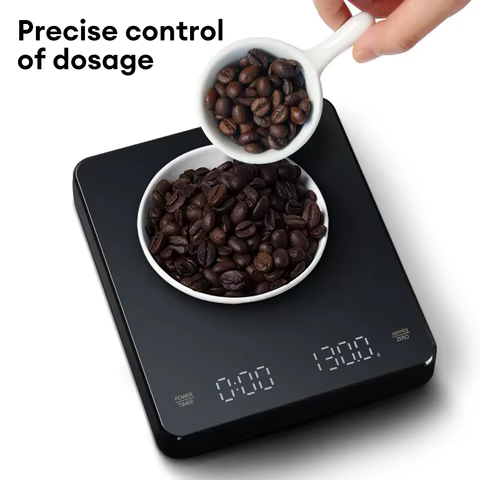Digital Coffee Scale with Timer LED Screen Espresso USB 3kg Max.Weighing 0.1g High Precision Measures in Oz/ml/g Kitchen Scale 12 best sales house kitchen - №10