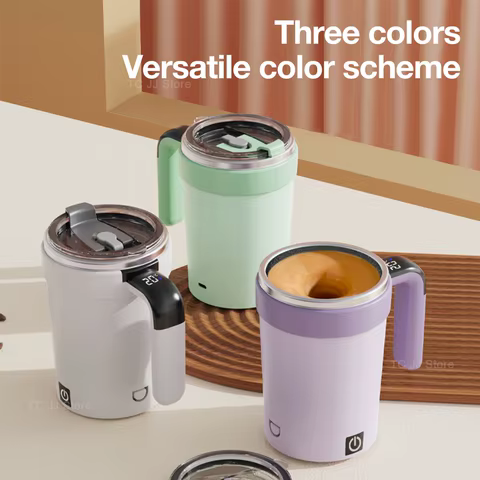 Automatic Stirring Cup Rechargeable Electric Stirring Mugs Magnetic Mixer Stainless Steel Coffee Mug Rotating Magnetic Tumbler 8 best sales cup mixer - №3