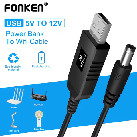 5/10 Pcs USB Power Boost Line DC 5V to DC 12V Step UP Module USB Converter Adapter Cable Plug for Router повербанк Fast Delivery 6 best sales 5v to 12v converter usb - №4