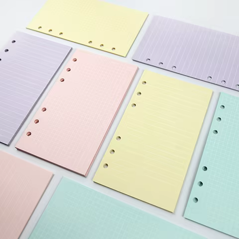2025 40Sheet Kawaii A5 A6 Loose Leaf Notebook Refill Spiral Binder Index Paper Inner Pages Daily Planner Line Grid Blank Agenda 10 best sales a6 refill paper - №6