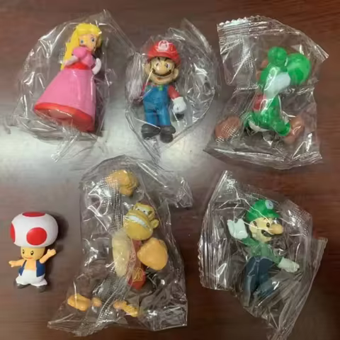 6-18Pcs/Set Super Mario Bros Model Figure Toys Yoshi Luigi Donkey Kong Mushroom PVC Dolls for Kids Birthday Gifts 10 best sales 50 cent figure - №3