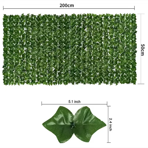 50X200cm Artificial Ivy Hedge Green Leaf Fence Panels Faux Privacy Fence Screen for Home Outdoor Garden Balcony Decoration 1X3m 6 best sales fifth harmony - №1
