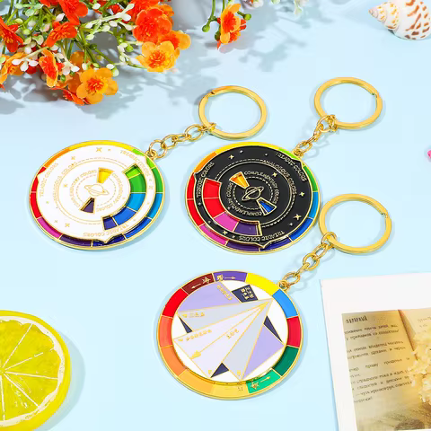 Color Wheel Keyring for Painters, Interactive Keychain, Art Keychains, Gifts 6 best sales fifth harmony - №3