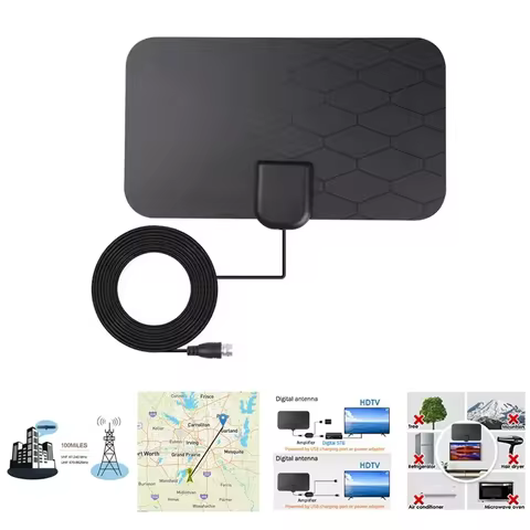 8K Indoor 3000 Miles Digital HDTV Antenna TV Aerial With Amplifier Booster DVB T2 ISDBT Satellite Dish Signal Receiver 8 best sales android tv isdb t - №2